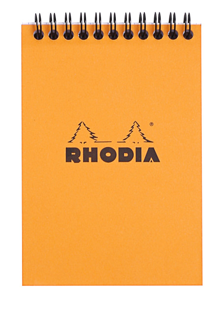 Rhodia Classic Wirebound Notepad - Medium - Orange - Squared